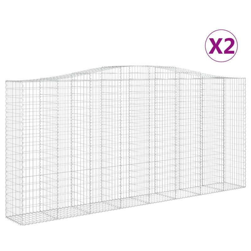 Load image into Gallery viewer, VidaXL Schanskorven 2 st gewelfd 400x50x180 200 cm ijzer
