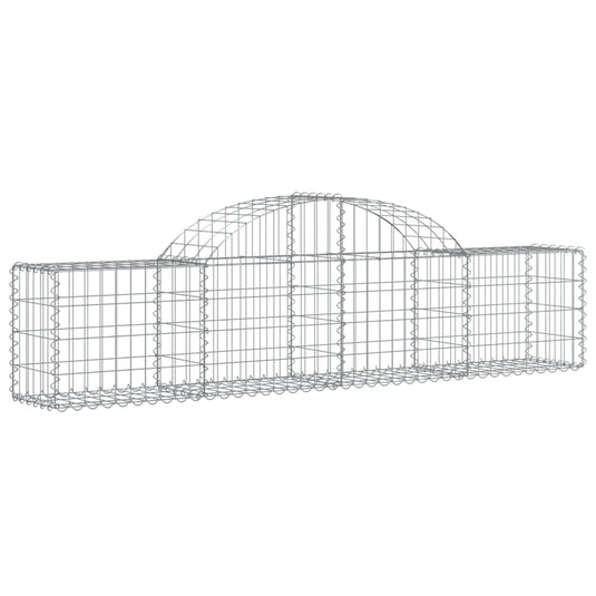 Vidaxl schanskorven 2 st gewelfd 200x30x40 60 cm gegalvaniseerd ijzer