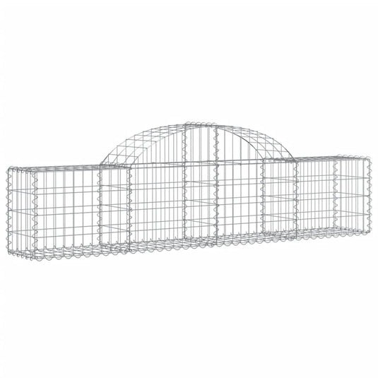 VidaXL Schanskorven 20 st gewelfd 200x30x40 60 cm gegalvaniseerd ijzer