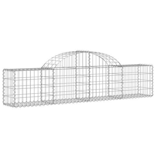 VidaXL Schanskorven 25 st gewelfd 200x30x40 60 cm gegalvaniseerd ijzer