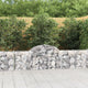 Vidaxl schanskorven 2 st gewelfd 200x30x60 80 cm gegalvaniseerd ijzer