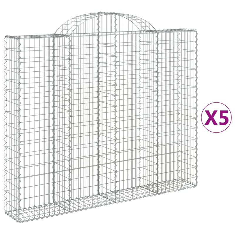 Load image into Gallery viewer, VidaXL Schanskorven 5 st gewelfd 200x30x160 180 cm ijzer
