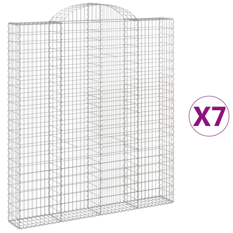 Load image into Gallery viewer, VidaXL Schanskorven 7 st gewelfd 200x30x220 240 cm ijzer
