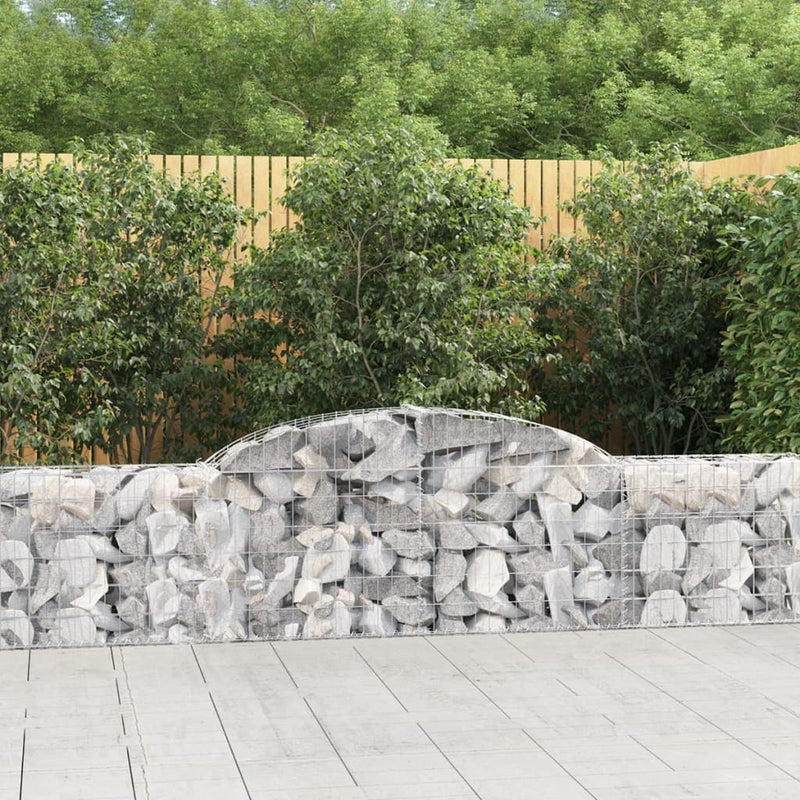 Load image into Gallery viewer, VidaXL Schanskorven 12 st gewelfd 300x30x60 80 cm gegalvaniseerd ijzer
