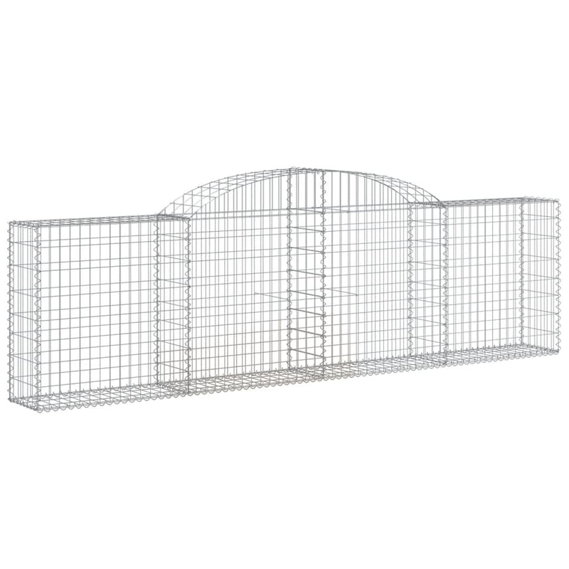 Load image into Gallery viewer, VidaXL Schanskorven 4 st gewelfd 300x30x80 100 cm gegalvaniseerd ijzer
