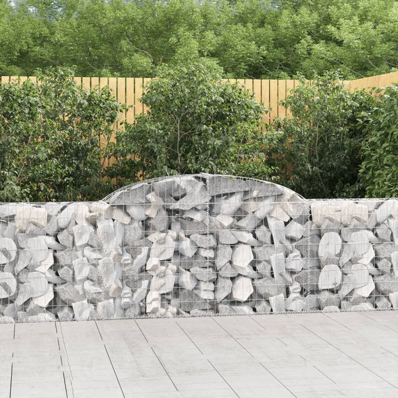 Load image into Gallery viewer, VidaXL Schanskorven 4 st gewelfd 300x30x80 100 cm gegalvaniseerd ijzer
