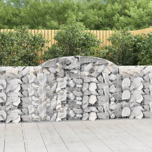 VidaXL Schanskorven 3 st gewelfd 300x30x100 120 cm ijzer