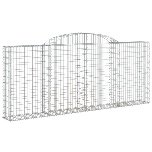 VidaXL Schanskorven 2 st gewelfd 300x30x120 140 cm ijzer