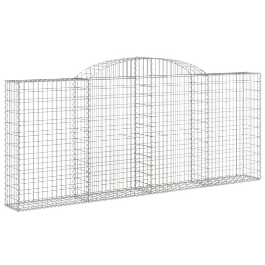 VidaXL Schanskorven 4 st gewelfd 300x30x120 140 cm ijzer