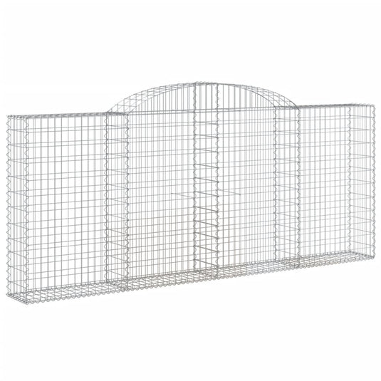 VidaXL Schanskorven 5 st gewelfd 300x30x120 140 cm ijzer