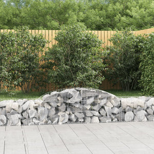 VidaXL Schanskorven 8 st gewelfd 300x50x40 60 cm gegalvaniseerd ijzer