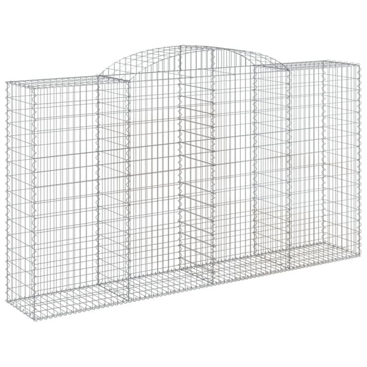 VidaXL Schanskorven 4 st gewelfd 300x50x160 180 cm ijzer