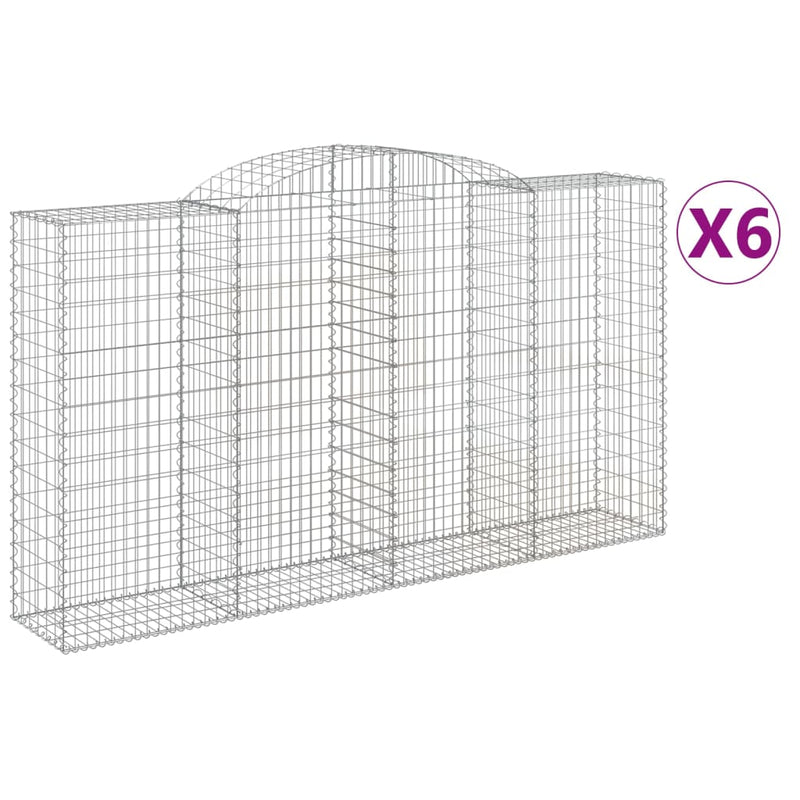 Load image into Gallery viewer, VidaXL Schanskorven 6 st gewelfd 300x50x160 180 cm ijzer
