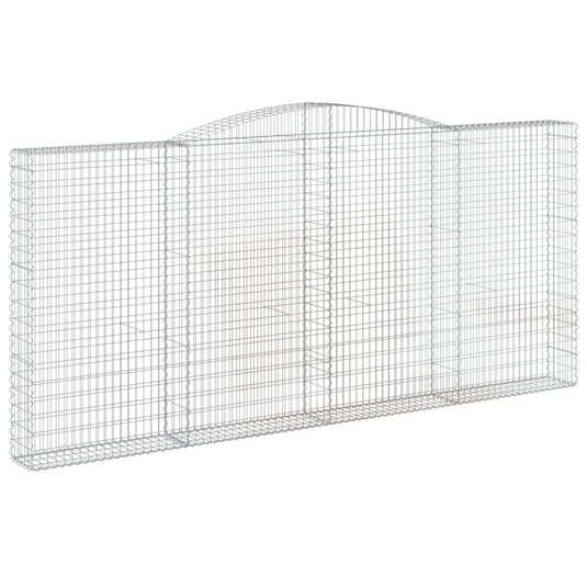 VidaXL Schanskorven 4 st gewelfd 400x30x180 200 cm ijzer