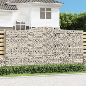 VidaXL Schanskorven 2 st gewelfd 400x30x200 220 cm ijzer