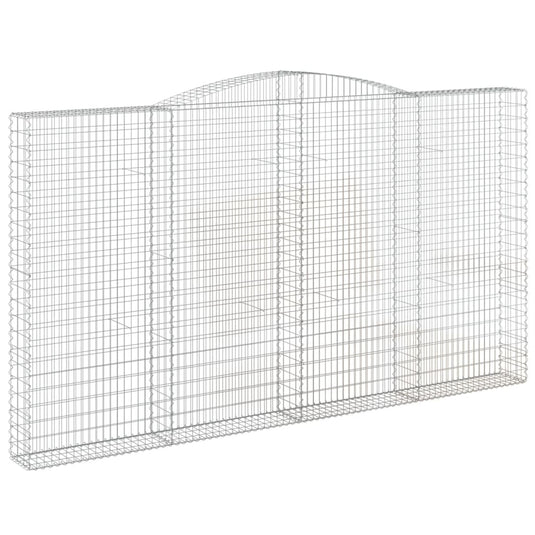 VidaXL Schanskorven 3 st gewelfd 400x30x220 240 cm ijzer