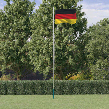Vidaxl vlag met vlaggenmast duitsland 6,08 m aluminium