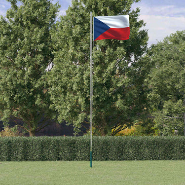 Vidaxl vlag met vlaggenmast tsjechië 6,08 m aluminium