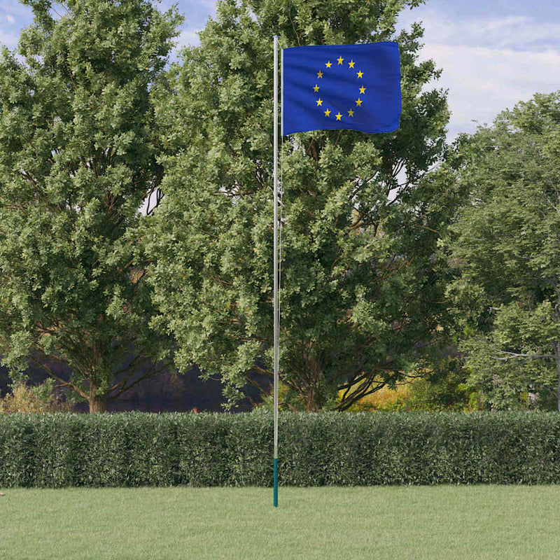Load image into Gallery viewer, Vidaxl vlag met vlaggenmast europa 6,08 m aluminium
