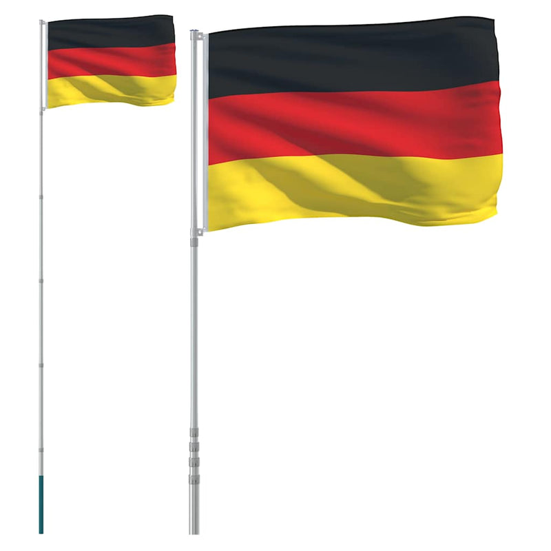 Load image into Gallery viewer, Vidaxl vlag met vlaggenmast duitsland 5,5 m aluminium
