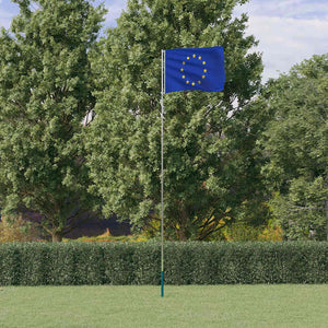 Vidaxl vlag met vlaggenmast europa 5,5 m aluminium