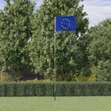 Vidaxl vlag met vlaggenmast europa 5,5 m aluminium