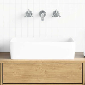 Vidaxl wasbak 48x37x13 rechthoekig keramiek wit