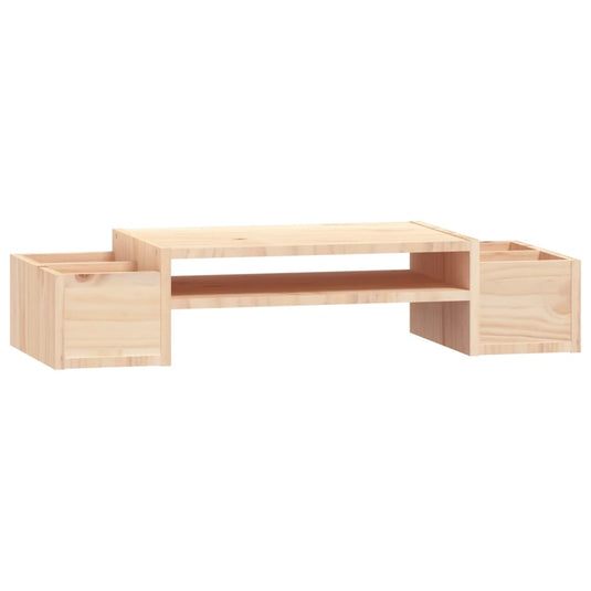 Vidaxl monitorstandaard 70x27,5x15 cm massief grenenhout