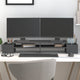 Vidaxl monitorstandaard 100x27,5x15 cm massief grenenhout grijs