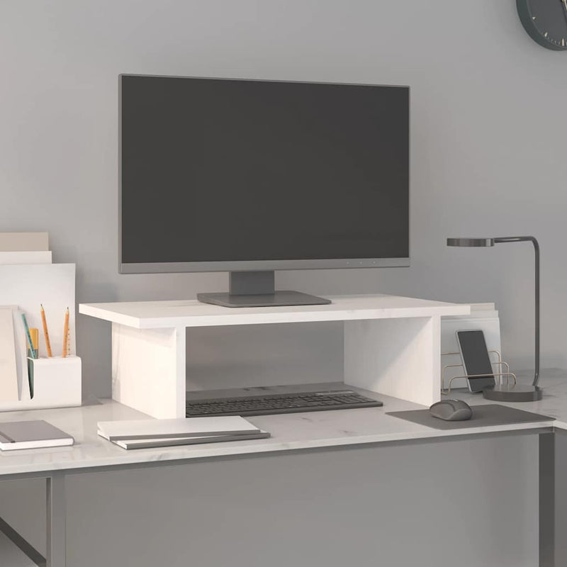 Load image into Gallery viewer, Vidaxl monitorstandaard 50x27x15 cm massief grenenhout wit

