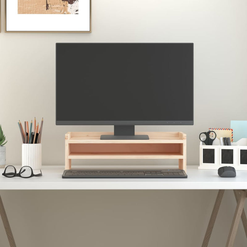 Load image into Gallery viewer, Vidaxl monitorstandaard 50x24x16 cm massief grenenhout
