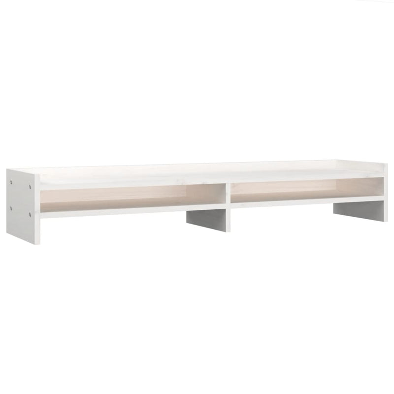 Load image into Gallery viewer, Vidaxl monitorstandaard 100x24x16 cm massief grenenhout wit
