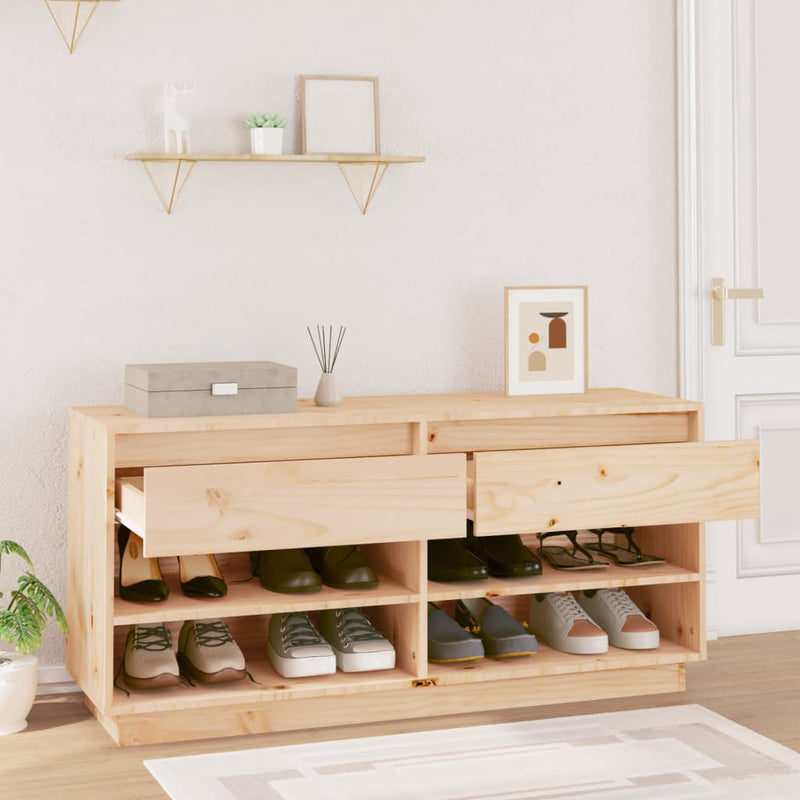 Load image into Gallery viewer, Vidaxl schoenenkast 110x34x52 cm massief grenenhout
