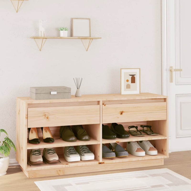 Load image into Gallery viewer, Vidaxl schoenenkast 110x34x52 cm massief grenenhout
