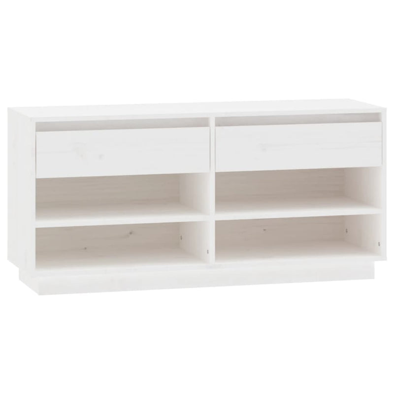 Load image into Gallery viewer, Vidaxl schoenenkast 110x34x52 cm massief grenenhout wit
