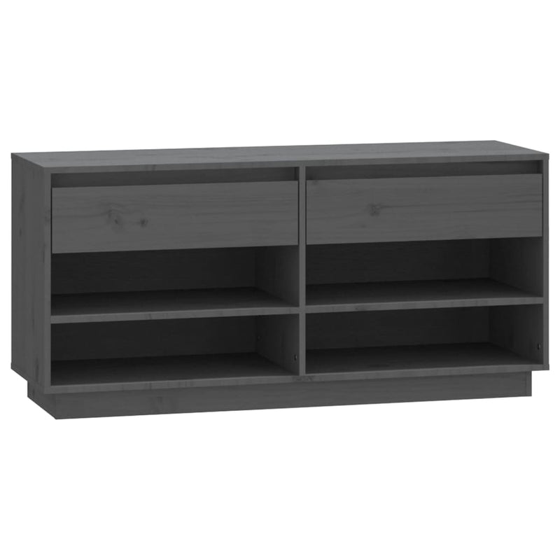 Load image into Gallery viewer, Vidaxl schoenenkast 110x34x52 cm massief grenenhout grijs
