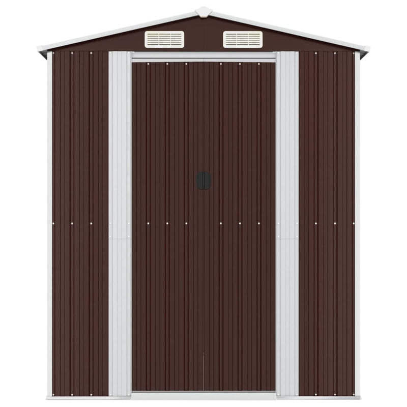 Load image into Gallery viewer, VidaXL Tuinschuur 192x689x223 cm gegalvaniseerd staal donkerbruin
