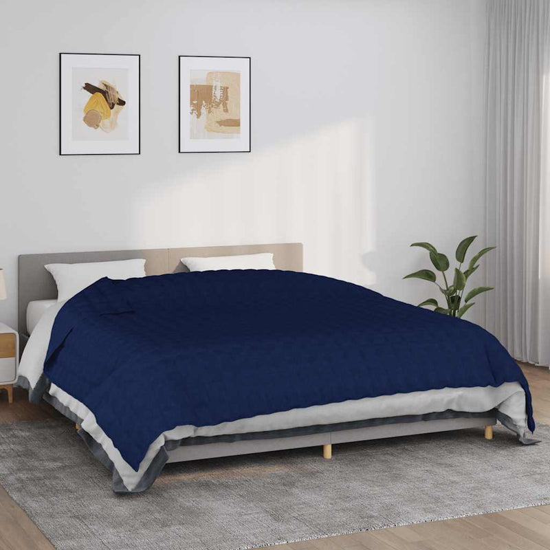Load image into Gallery viewer, Vidaxl verzwaringsdeken 220x260 cm 11 kg stof blauw

