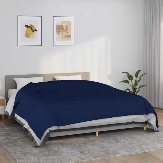 Vidaxl verzwaringsdeken 235x290 cm 15 kg stof blauw