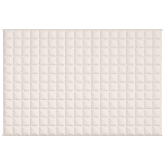 Vidaxl verzwaringsdeken 120x180 cm 5 kg stof lichtcrèmekleurig