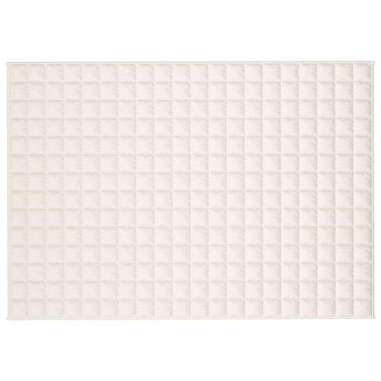 Vidaxl verzwaringsdeken 138x200 cm 10 kg stof lichtcrèmekleurig