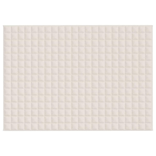 Vidaxl verzwaringsdeken 155x220 cm 7 kg stof lichtcrèmekleurig
