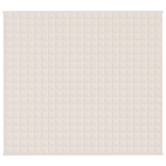 Vidaxl verzwaringsdeken 200x225 cm 9 kg stof lichtcrèmekleurig