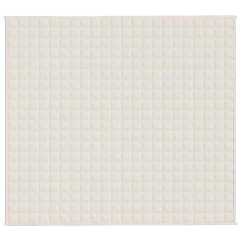 Load image into Gallery viewer, Vidaxl verzwaringsdeken 200x225 cm 13 kg stof lichtcrèmekleurig
