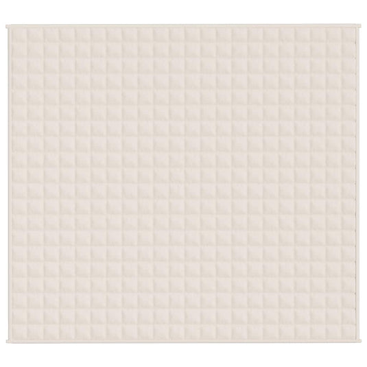 Vidaxl verzwaringsdeken 200x225 cm 13 kg stof lichtcrèmekleurig