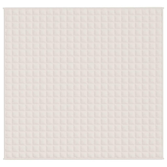 Vidaxl verzwaringsdeken 220x235 cm 11 kg stof lichtcrèmekleurig
