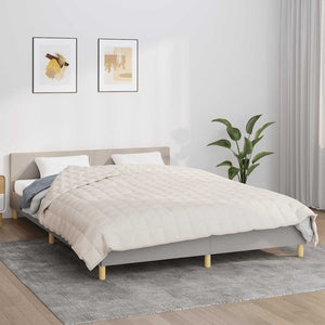 Vidaxl verzwaringsdeken 220x235 cm 11 kg stof lichtcrèmekleurig