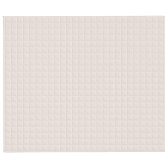 Vidaxl verzwaringsdeken 220x260 cm 11 kg stof lichtcrèmekleurig