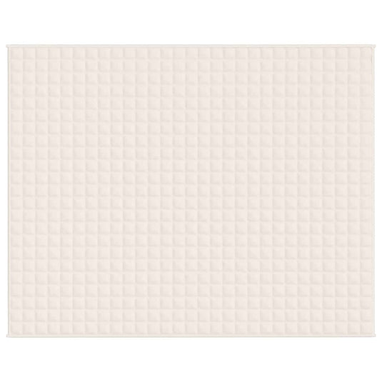 Vidaxl verzwaringsdeken 235x290 cm 11 kg stof lichtcrèmekleurig