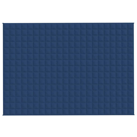 Vidaxl verzwaringsdeken 155x220 cm 7 kg stof blauw